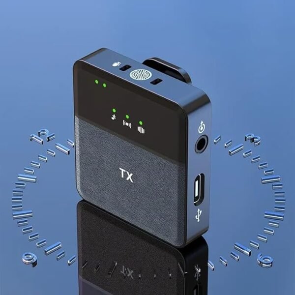 SX9 Wireless Microphone for PC/iPhone, All Smartphones & Camera Collar Mic (2 Microphones 1 Receiver) - Image 2