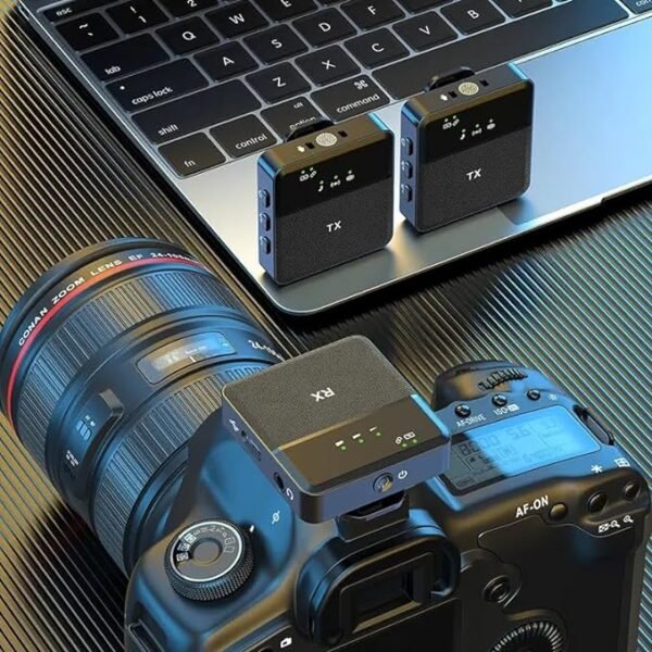SX9 Wireless Microphone for PC/iPhone, All Smartphones & Camera Collar Mic (2 Microphones 1 Receiver) - Image 4