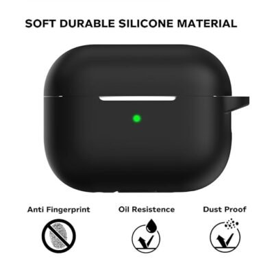 Airpodes pro silicon case cover (Black)