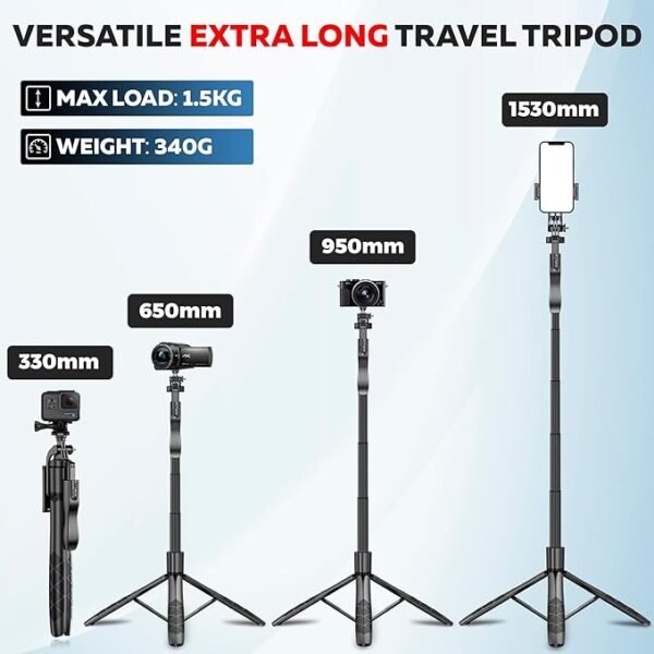 Prem mobile L16 Long Selfie Stick with Tripod Stand - Image 3