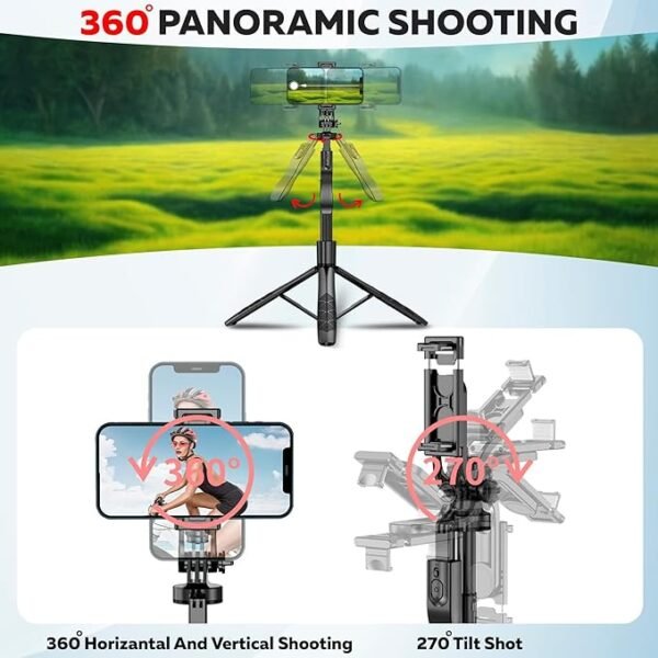 Prem mobile L16 Long Selfie Stick with Tripod Stand - Image 4