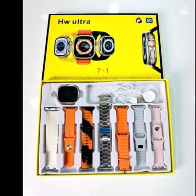 Hw ultra 7+1 combo BT Calling Sports Mode Fitness 7 Belt for Men & Women with Smartwatch Multicolor Strap, Free