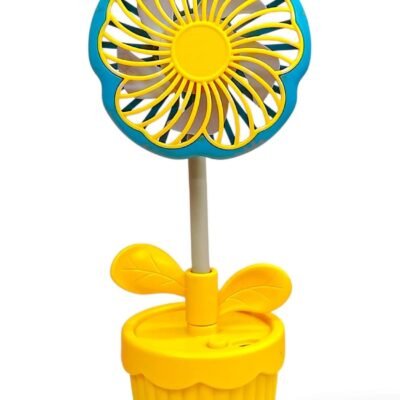 Flower Rechargable Hand Fan with Sharpener, Portable Fan for Makeup,Kitchen,Indoor,Outdoor,Travel,Small Pocket Fan 1pcs