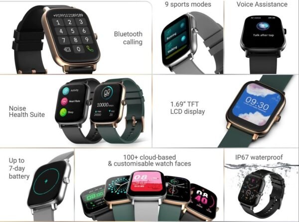 Noise ColorFit Icon Buzz Bluetooth Calling Smart Watch with Voice Assistance, 1.69"(4.29cm) Display, - Image 4