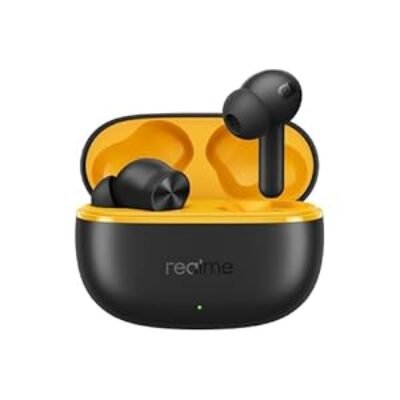 realme Buds T200 Lite Bluetooth in Ear Earbuds,4 Mic, AI ENC for Calls,Google Fast Pair, with mic (Volt Black)