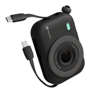 Portronics Power Shutter 10000mAh 15W Magnetic Wireless Fast Charging Powerbank with in-Built Type C & 8 Pin Cable,