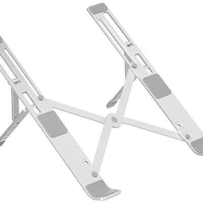 Laptop Stand, Fold-Up, Adjustable, Portable Laptop Holder for Desk, Aluminum Foldable Laptop Ergonomic