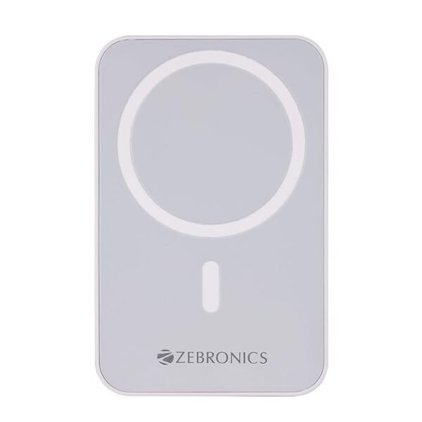 ZEBRONICS MW63 Wireless Power Bank, 10000 mAh, Rapid Charge, Magsafe, Outputs - 20W Wired | 15W Wireless,