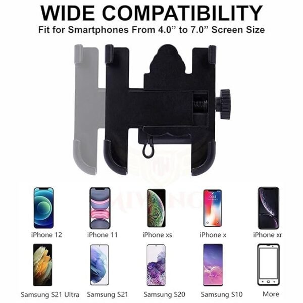 Universal Bike C1 Mobile Holder Metal Stand for Bicycle, Motorcycle, Fits All Smartphones Easy Adjustable (Metal Holder - Image 4