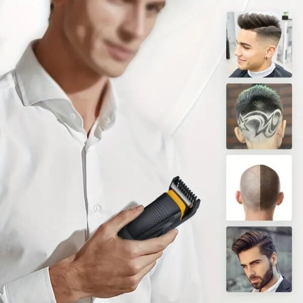 HTC  AT-509 Cordless | Mens Rechargeable Trimmer | 8 Length Settings | Beard And Hair Trimmer for Men - Image 4