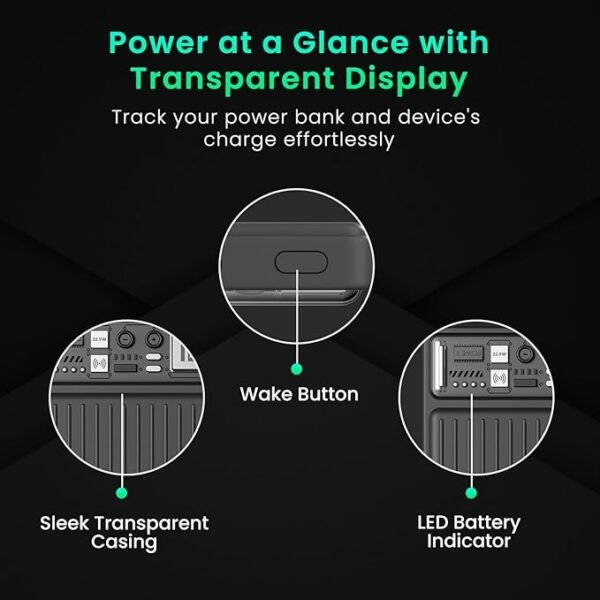 Portronics Luxcell Wireless Mini 10k 10000mAh 15W Magnetic Wireless Fast Charging Nano Power Bank - Image 3