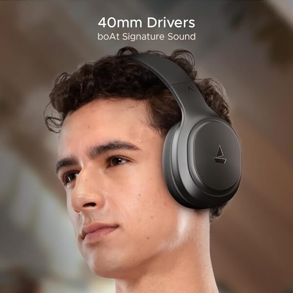 boAt Rockerz 430 w/ 40mm Drivers, Beast Mode w/ 40ms Latency, 40hrs Playback, ENx Tech, Voice Assistant, BTv5.4 - Image 3