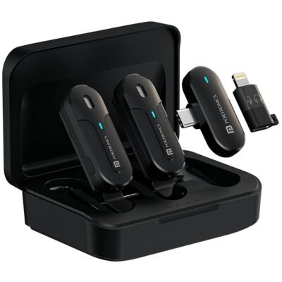 Vlogmate 2 Dual Wireless Microphone with  Noise Cancellation , Wireless Mic for Video Recording,Live  Android/iPhone