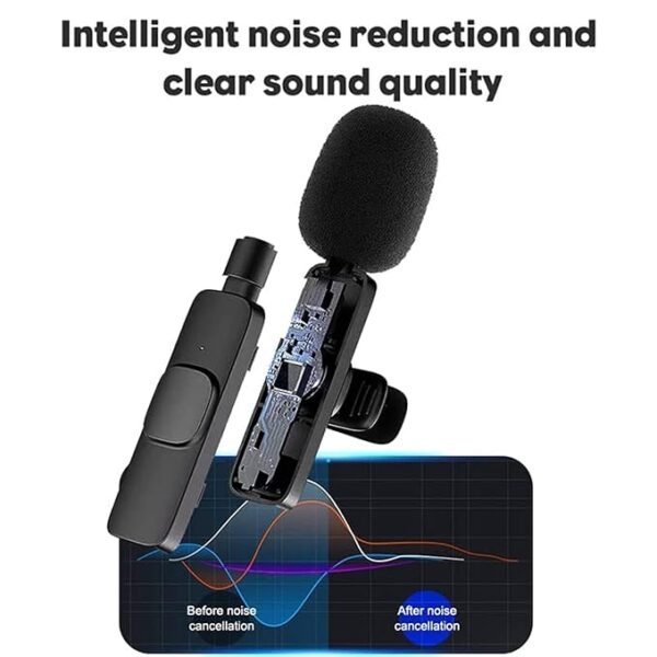 2-in-1 K8 Wireless Clip Microphone – Portable Mini Mic with Universal Type-C for All Devices - Image 4