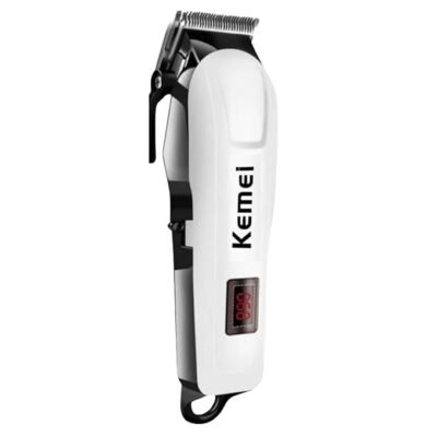 KM-809A Man’s Trimmer And Electric Hair Clipper For Men | White & Black