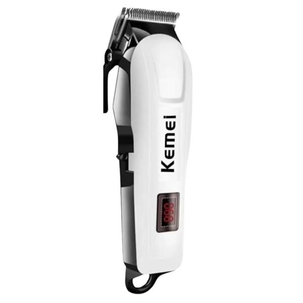KM-809A Man's Trimmer And Electric Hair Clipper For Men | White & Black