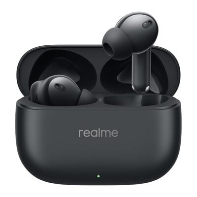 realme Buds T310 True Wireless in-Ear Earbuds with 46dB Hybrid ANC, 360° Spatial Audio, (Vibrant Black)