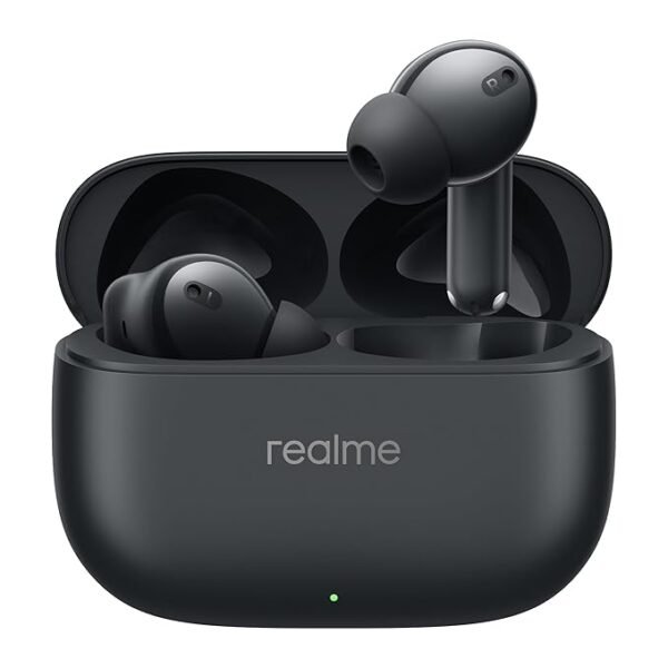 realme Buds T310 True Wireless in-Ear Earbuds with 46dB Hybrid ANC, 360° Spatial Audio, (Vibrant Black)