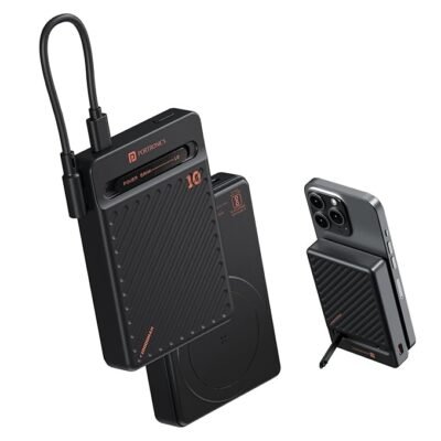 Portronics Chyro10000mAh 15W Magnetic Wireless Fast Charging Powerbank with MagSafe  With 20W Output,