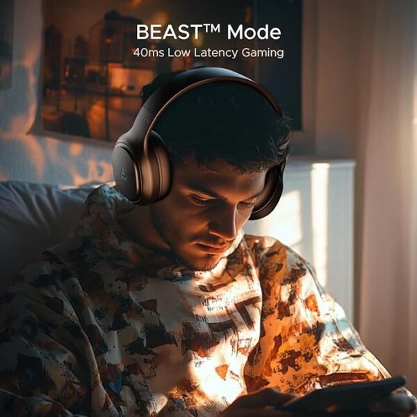 boAt Rockerz 430 w/ 40mm Drivers, Beast Mode w/ 40ms Latency, 40hrs Playback, ENx Tech, Voice Assistant, BTv5.4 - Image 4