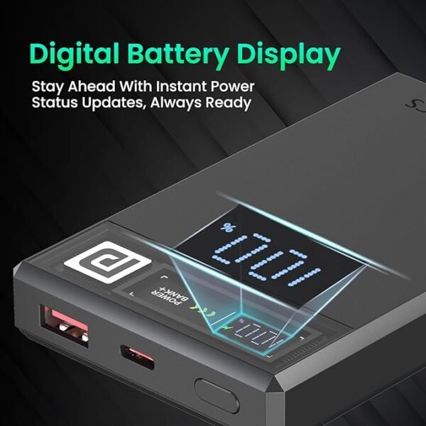 Portronics Luxcell MagClick 10k 10000 mAh 15W Magnetic Wireless Fast Charging Power Bank Premium Finish - Image 2
