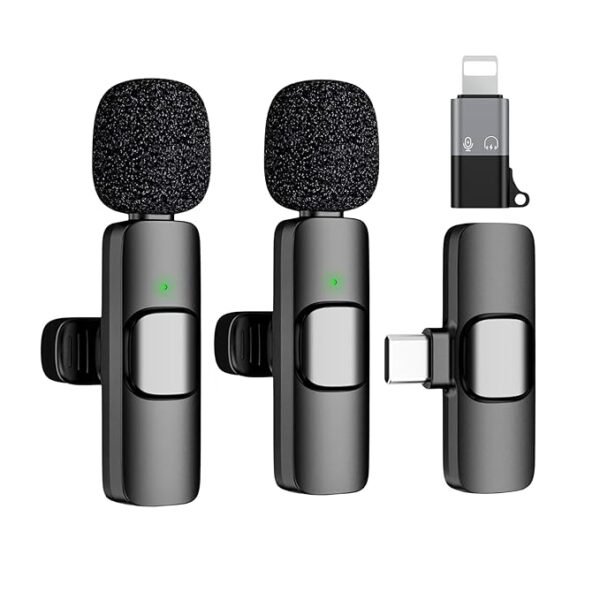 K9 Wireless Collar Mic Type-C Lavalier Lapel Mike with Noise Reduction  Live, Video Recording, Creator Mic. - Image 2