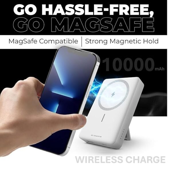ZEBRONICS MW 70 Wirelesss Power Bank 10000mAh Fast Charging |Strong Magnetic Hold| QC+PD Fast Charger - 22.5W Wired - Image 5
