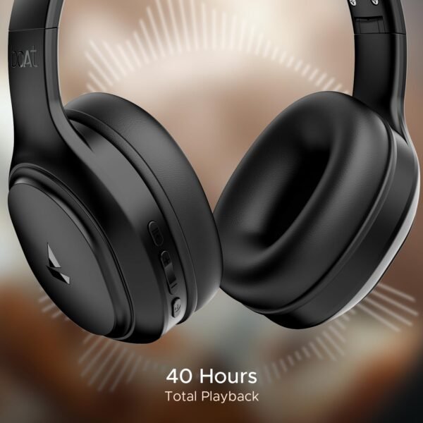 boAt Rockerz 430 w/ 40mm Drivers, Beast Mode w/ 40ms Latency, 40hrs Playback, ENx Tech, Voice Assistant, BTv5.4 - Image 2