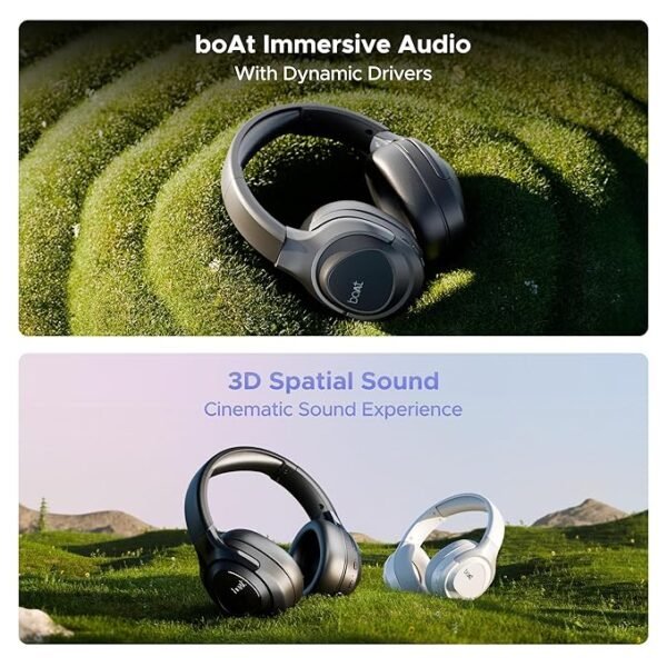 boAt Nirvana Eutopia Bluetooth Over Ear Headphones with Head Tracking Function - Image 4