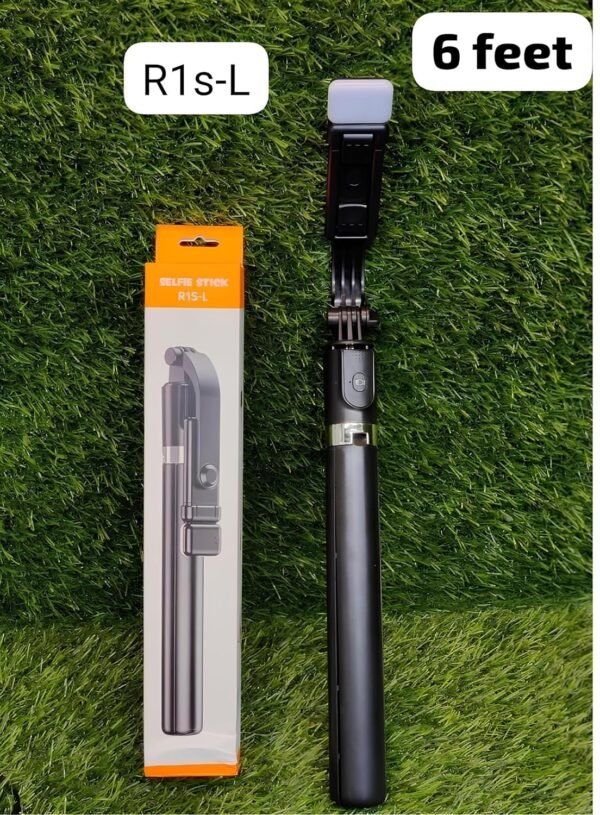 R1S-L Portable Selfie Stick with Tripod Stand with LED Fill Light Long Bluetooth Extendable Selfie Sticks - Image 2