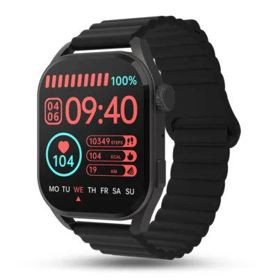 Pebble Cosmos Vogue 1.96″ (4.97 cm) Amoled Always On Display, Luxury Magnetic Strap, BT Calling, Rotating Crown