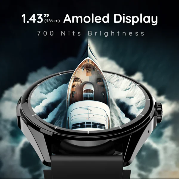 Pebble Cosmos Valor 1.43" (3.63 cm) Amoled Display, Bright HD Display 700 Nits,Alarm & Notification, Roting Crown - Image 4