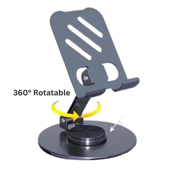 Prem Moblie 360 Degree Rotatable Multifunctional Metal Table Adjustable Stand for Phone,Tablets etc (Pack of 1) - Image 3