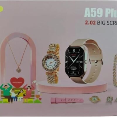 A59 Plus Smart Watch, Heart Rate Monitoring, Trendy Gold Watches & Accessories for Women
