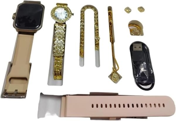 A59 Plus Smart Watch, Heart Rate Monitoring, Trendy Gold Watches & Accessories for Women - Image 3
