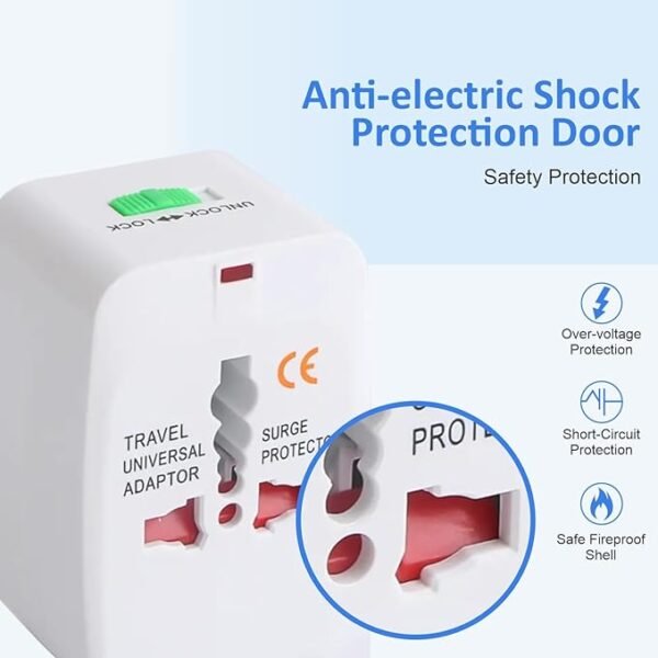 Prem Mobile Universal Travel Adapter Plug - International Multipurpose All-in-One Solution for US, AUS, UK, EU, Europe - Image 3