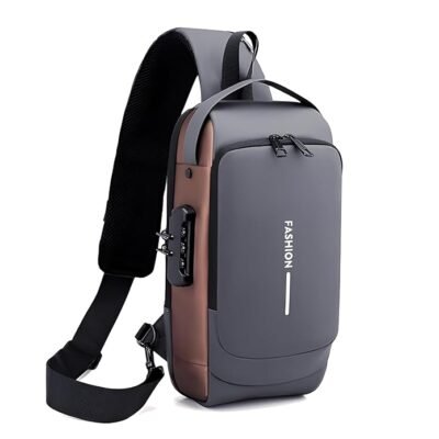 Sling Bag for Men & Women – Stylish Crossbody Chest Bag with Anti-Theft Lock, USB Charging Port, Water