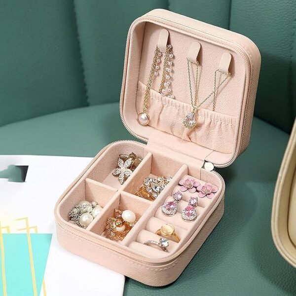 Prem mobile Jewellery Organisers Box PU Leather Storage Case for Rings, Earrings, Necklace Jewellery Box Organisers - Image 3
