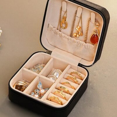 Prem mobile Jewellery Organisers Box PU Leather Storage Case for Rings, Earrings, Necklace Jewellery Box Organisers