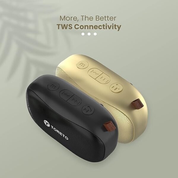 Toreto Bang  Pro 10W Wireless Bluetooth Speaker - Dual Audio Drivers,  With 1 Year Warranty Powerful Bass Radiator - Image 2