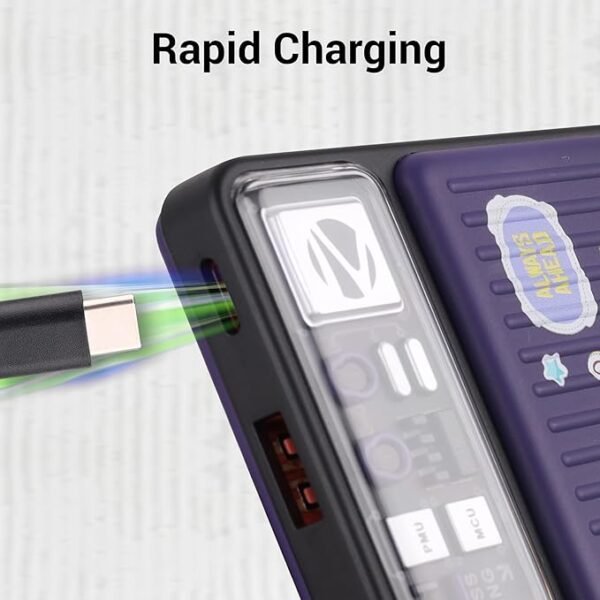 ZEBRONICS MW65 Wireless Power Bank, 10000 mAh, Rapid Charge, Built-in Wireless Charging Pad - Image 6