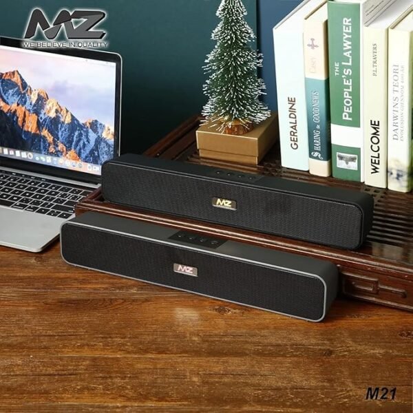 M21 Bluetooth Soundbar | 10W Dynamic Stereo Speaker | 2400mAh Battery | USB-C Fast Charging | AUX & USB Playback - Image 5