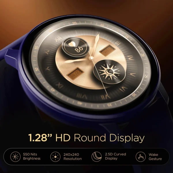 boAt Lunar Connect with Enx Technology For Bt Calling & 1.28 HD Round Display Smartwatch - Image 5
