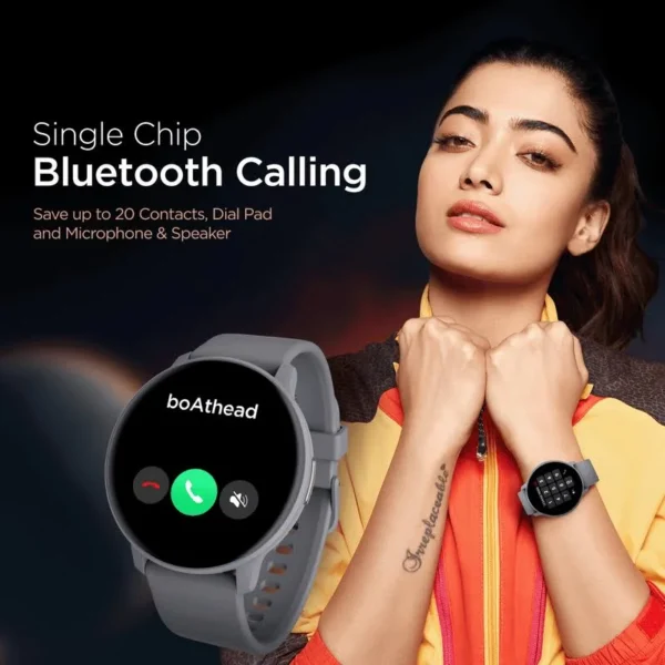 boAt Lunar Connect with Enx Technology For Bt Calling & 1.28 HD Round Display Smartwatch - Image 4