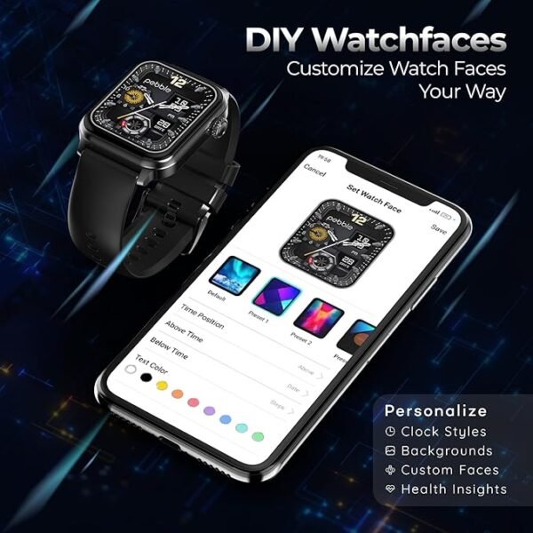 Pebble Ultra Life With 4 gift  1.83" True HD Display | 600 Nits Brightness | BT Calling | 600mAh Battery - Image 2