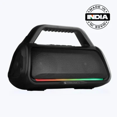 Zebronics County 10 with 8W output, up to 7h* backup, 8-mode RGB light, and carry strap for enhanced