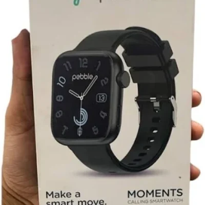 Pebble Moments  with 4 Gift Smart Watch 1.87 True HD Display BT Calling With Curved HD Display Smartwatch Free Size