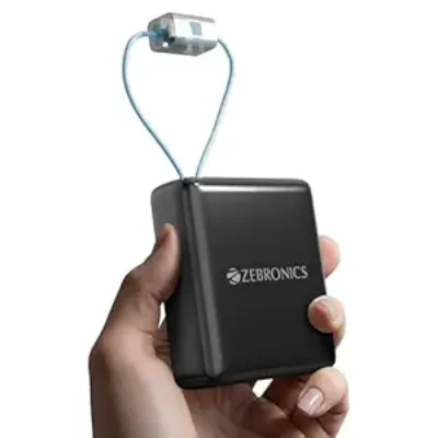 ZEBRONICS EnergiTank 10R1, Compact Power Bank, 10000 mAh, 22.5W