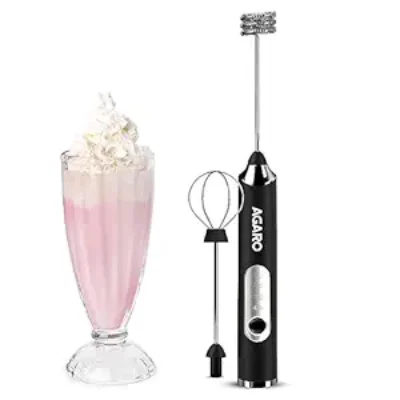 AGARO Royal Milk, 3‑Speed Electric for Coffee with Whisk and, Mixer, Stand‑up Design