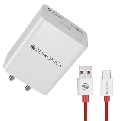 Zebronics MA203 USB Charger, 1 Meter Cable, 30W max, Multi Protocol
